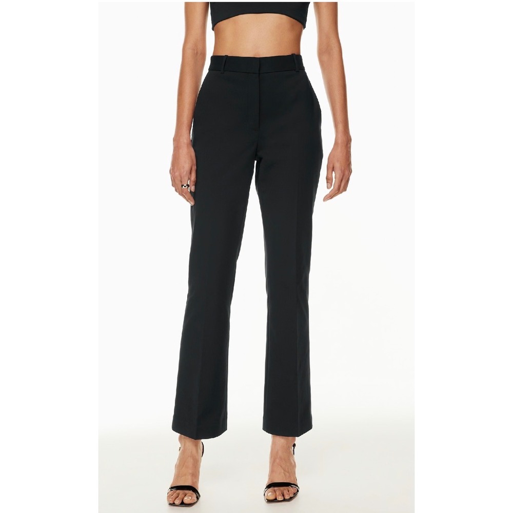 Babaton Publish Pant Black High Rise Bootcut Wool Blend Trousers Size 2 NWT